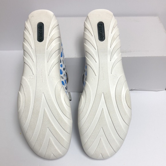 Remonte White Pokadot Leather Mary Janes Sz 41 - Picture 7 of 8